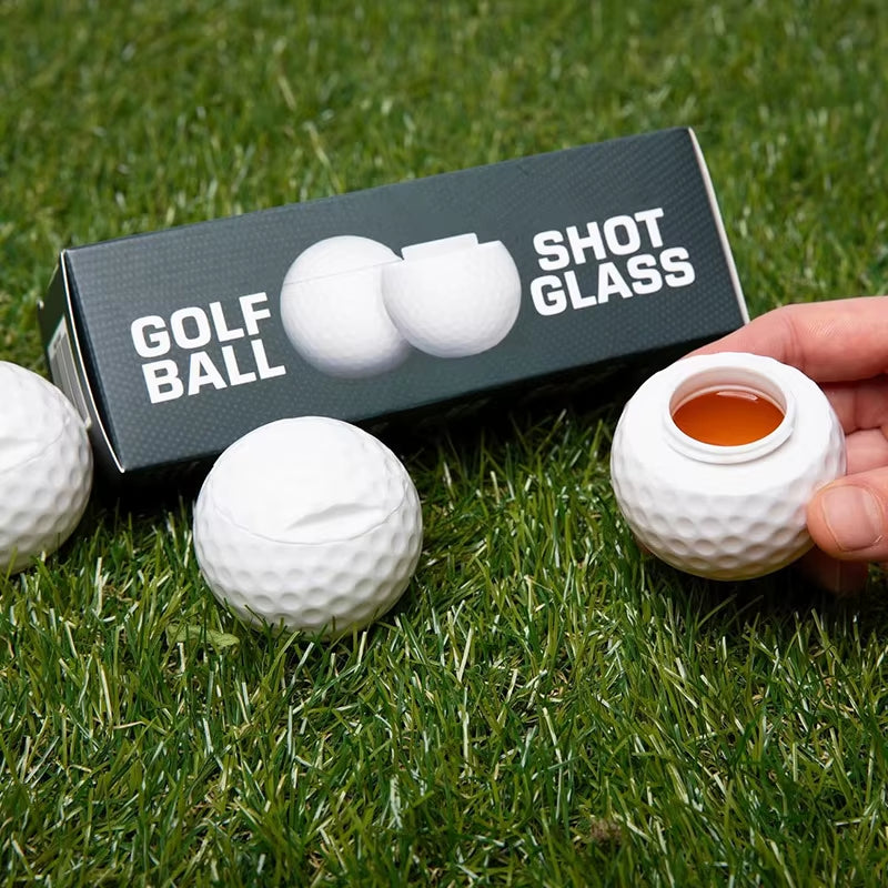 Golf Ball Shaped Shot Glass Plastic Golf Shot Glasses with Lid Novelty Golf Ball Shot Glass Creative Gift for Golf Enthusiasts